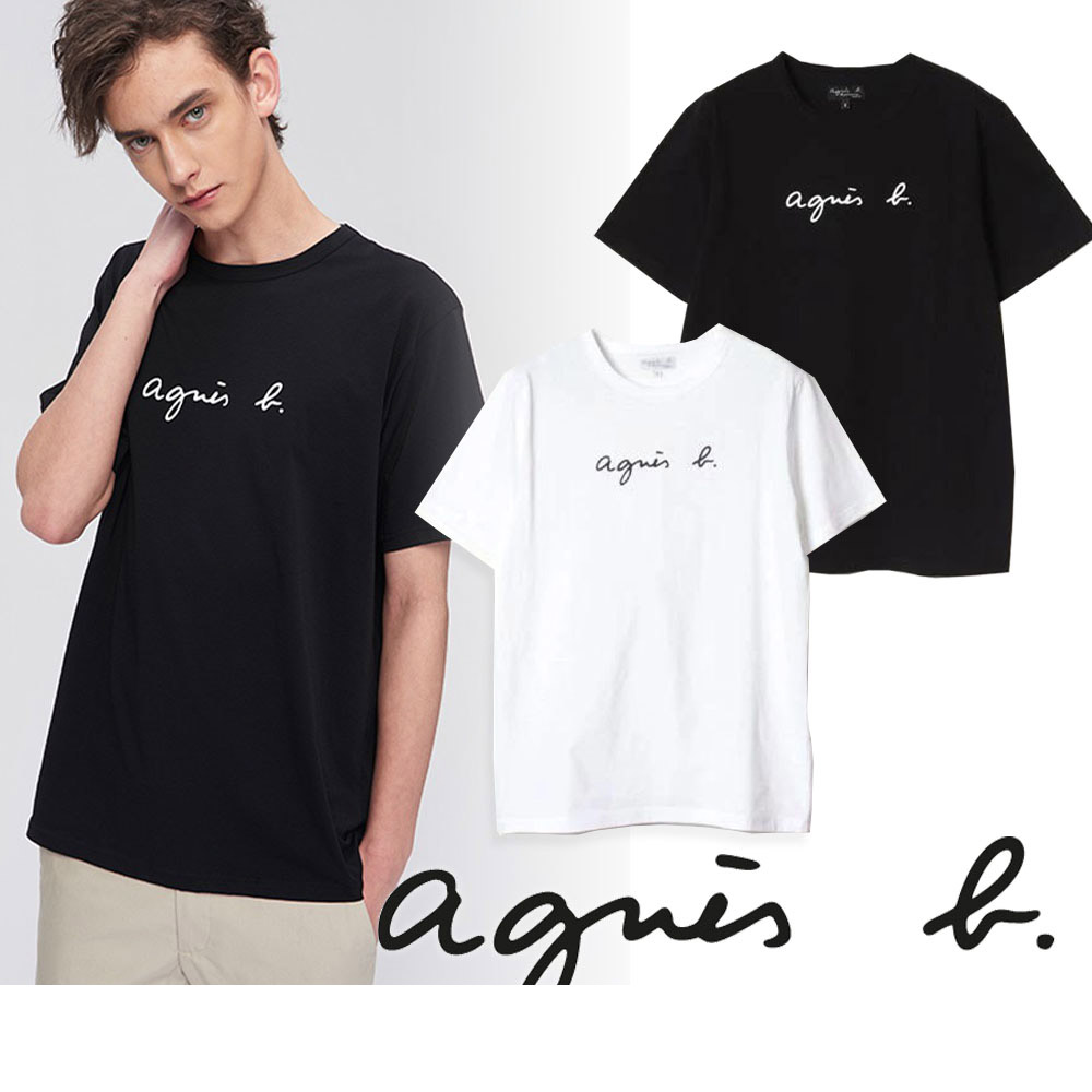 2枚大特価 agnes b メンズ Tシャツ ギフトバッグ付き アニエスベー 半袖Tシャツ ホワイト ブラック – Simpl White