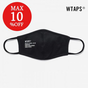 WTAPS フェイスマスク PVI PRINTED JERSEY FACE MASK ダブルタップス フェイスマスク 2020AW メンズ ブラック 202MYDT-AC01