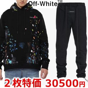 2枚大特価 Off-White フーディ オフホワイト パーカー+FOG Fear Of God 6th フィアオブゴッド メンズ カジュアルパンツ