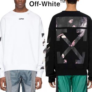 56%OFF Off-White C/O VIRGIL ABLOH 20SS オフホワイト スウエット カラヴァッジオ メンズ ブラック ホワイト