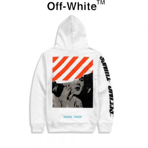 Off-White パーカー フーディ オフホワイト ジップ パーカー フーディ プルオーバー メンズ ホワイト