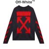 Off-White OW 20FW オフホワイト セーター モヘア 長袖 レッド矢印 男女通用 ブラック