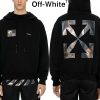 51%OFF Off-White CARAVAGGIO PAINTING オフホワイト パーカー ロゴ プルオーバー メンズ ブラック