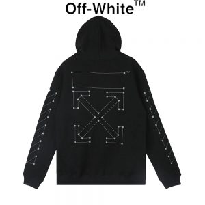 Off-white C/O VIRGIL ABLOH 3M オフホワイトパーカー 長袖 星座柄 メンズ　ブラック