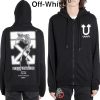 Off-White x Undercover Skeleton RVRS Zipped Hoodie オフホワイト パーカー メンズ ブラック