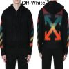 Off-White OW 20FW オフホワイト パーカー 長袖 グラデーションカラー矢印 チャック ブラック ブラック