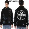 ３日限りの特別価格 Off-White パーカー フーディ オフホワイト パーカー 長袖　ストリートログ ブラック