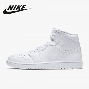 NIKE-AIR-JORDAN-1-MID-ナイキ-靴-シューズ-エアジョーダン1-クラシック-スニーカー-スポーツ-人気-耐久性-メンズ-ホワイト-554724-130-1-1