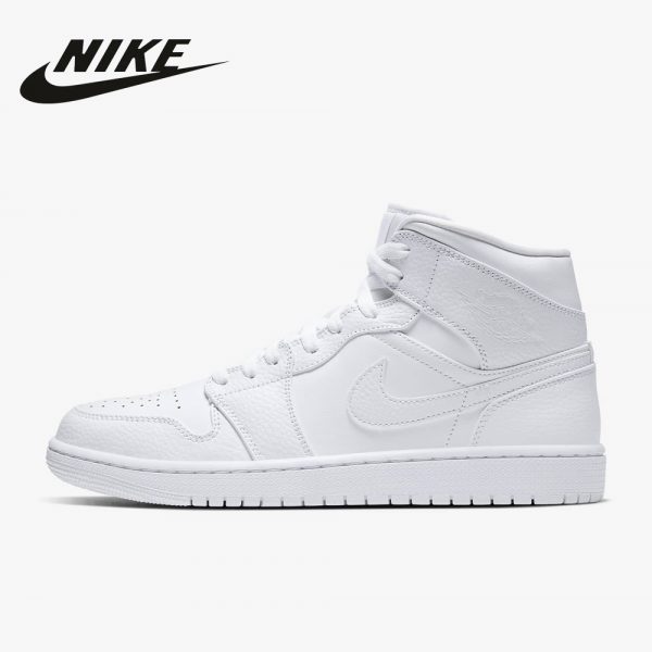 NIKE-AIR-JORDAN-1-MID-ナイキ-靴-シューズ-エアジョーダン1-クラシック-スニーカー-スポーツ-人気-耐久性-メンズ-ホワイト-554724-130-1-1