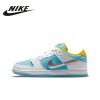 NIKE-FTC×NIKE-SB-DUNK-LOW-ナイキ-靴-ダンク-スニーカー-スポーツ-人気-男女兼用-ライトブルー-ホワイト-イエロー-DH7687-400-1-1