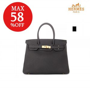 HERMES エルメス バーキン トゴ BIRKIN ハンドバッグ シンプル無地 レディース ブラック