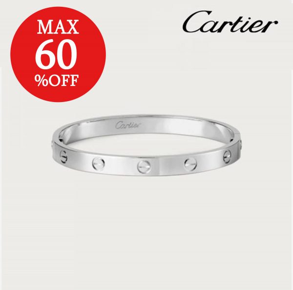 CARTIER LOVE BRACELET LOVE カルティエ ブレスレット スタイリッシュ クラシック レディース ホワイトゴールド B6035417