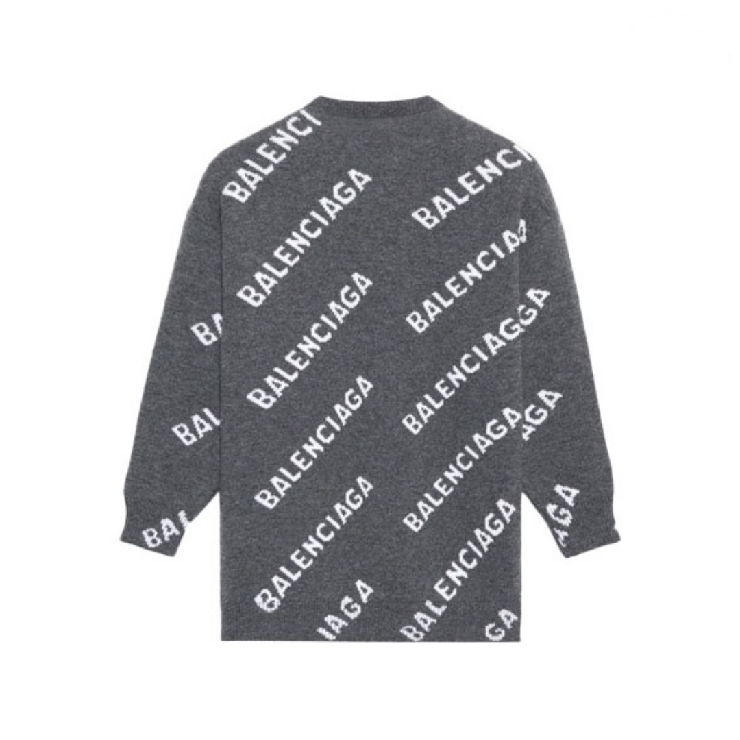 BALENCIAGA 20AW ALLOVER LOGO バレンシアガ ニットウェア クルー