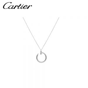 CARTIER JUSTE UN CLOU NECKLACE カルティエ ネックレス スタイリッシュ 個性的 レディース ホワイトゴールド B7224514