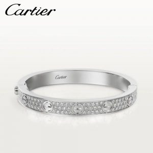 CARTIER LOVE カルティエ ブレスレット スタイリッシュ 個性的 レディース ホワイトゴールド N6717617