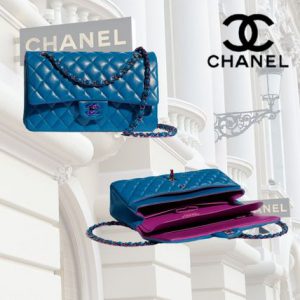 CHANEL シャネル バッグ クラシック ハンドバッグ レディース ブルー A01112 B05187 NA117