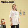 FRLMK-BRAND-Tシャツ-半袖-刺繍-ブランドロゴ-ストリート-スポーツ-クルーネック-オーバーサイズ-ヒップホップスタイル-男女兼用-ブラック-ホワイト-ピンク