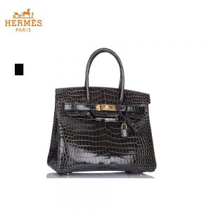 HERMES エルメス バッグ バーキン クロコダイル BIRKIN ハンドバッグ レディース ブラック