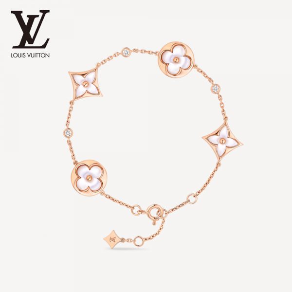 LOUIS VUITTON COLOR BLOSSOM BB 18K ルイヴィトン ラスレ 4モチーフ ブロッサム BB ブレスレット スタイリッシュ レディース ピンクゴールド Q95596