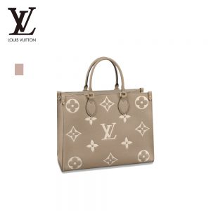 LOUIS-VUITTON-ルイヴィトン-オンザゴー-MM-バッグ-バイカラー-モノグラム･アンプラント-レディース-ベージュ-M45494-2