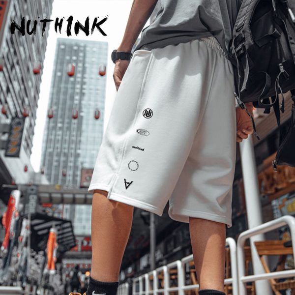 NUTHINK-パンツ-半ズボン-オーバーサイズ-ヒップホップスタイル-メンズ-ホワイト-グレー-ブルー-2-1