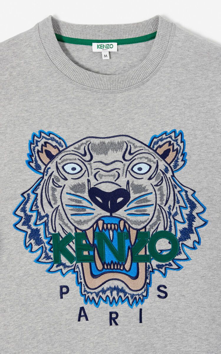 KENZO ケンゾー スウェット グレー タイガー　トラ　刺繍