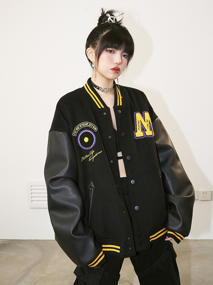 Mac Beth スタジャン　ネイビー/イエロー マクベス スタジャン M ネイビー イエロー 中古・古着通販MACBETH