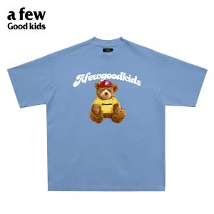 A FEW GOOD KIDS アフューグッドキッズ Tシャツ テディベア 韓国風 メンズ ブルー ホワイト