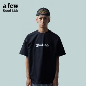 A-FEW-GOOD-KIDS-アフューグッドキッズ-Tシャツ-ゆったり-シンプル無地-メンズ-ブラック-イエロー-3