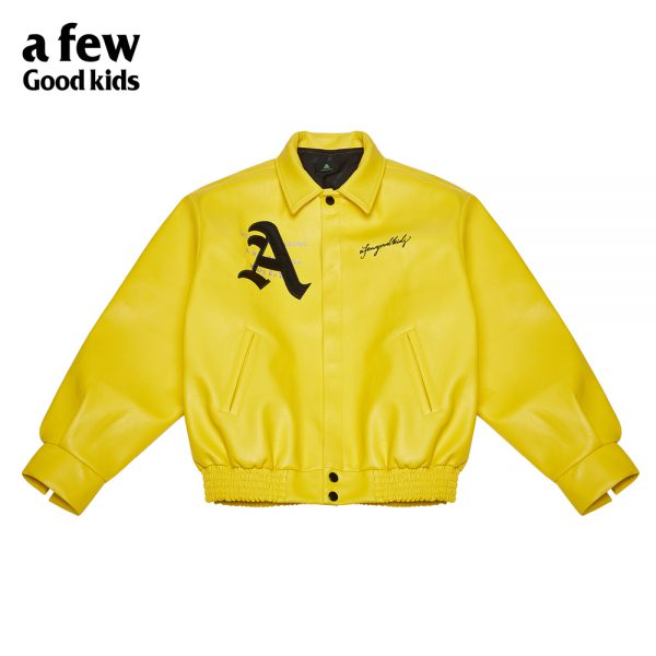 A-FEW-GOOD-KIDS-アフューグッドキッズ-ジャケット-フェイクレザー-レーシング-メンズ-ブラック-イエロー-3