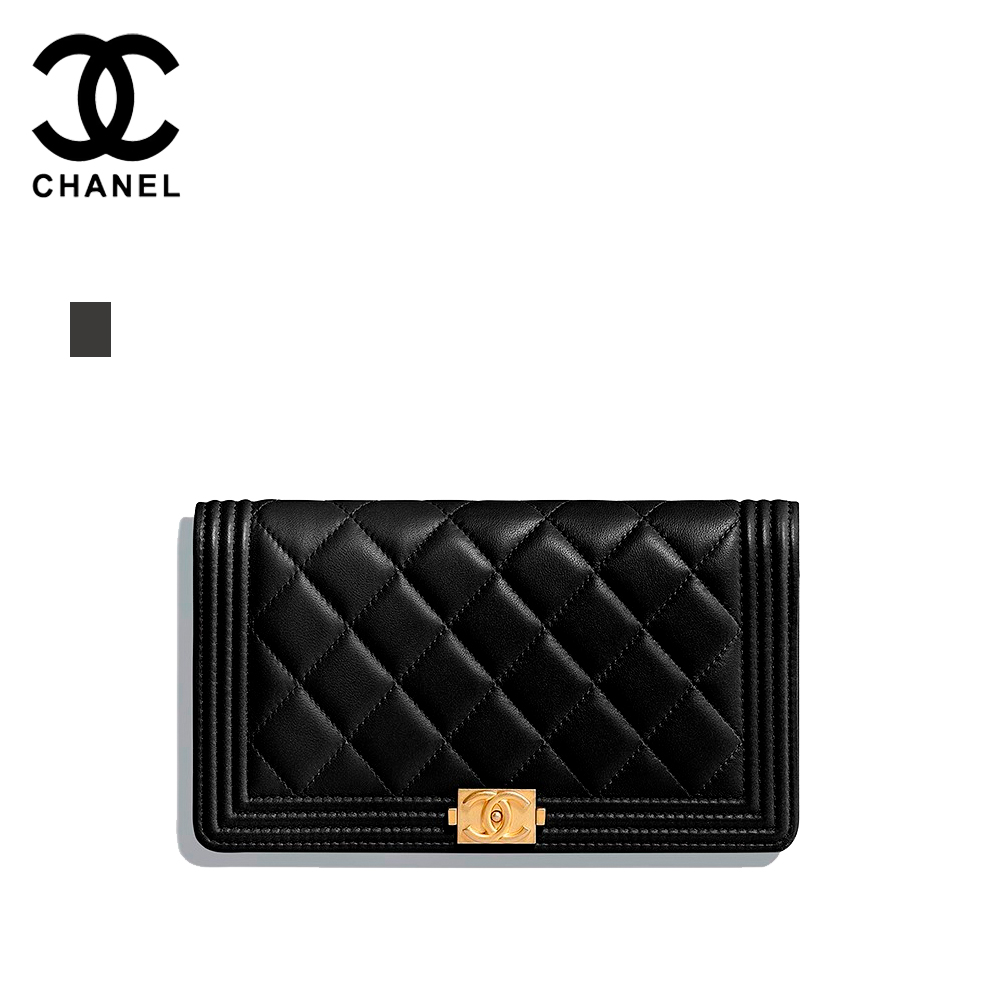 CHANEL シャネル ボーイシャネル 長財布 ロングフラップ ジップ