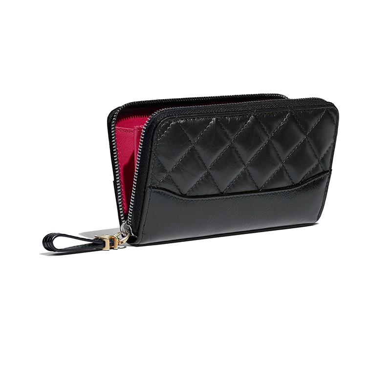 CHANEL シャネル ジップウォレット 長財布 CCロゴ エイジド A84405 ...