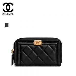 CHANEL シャネル ボーイシャネル 長財布 ジップ ウォレット A80566 Y07659 94305