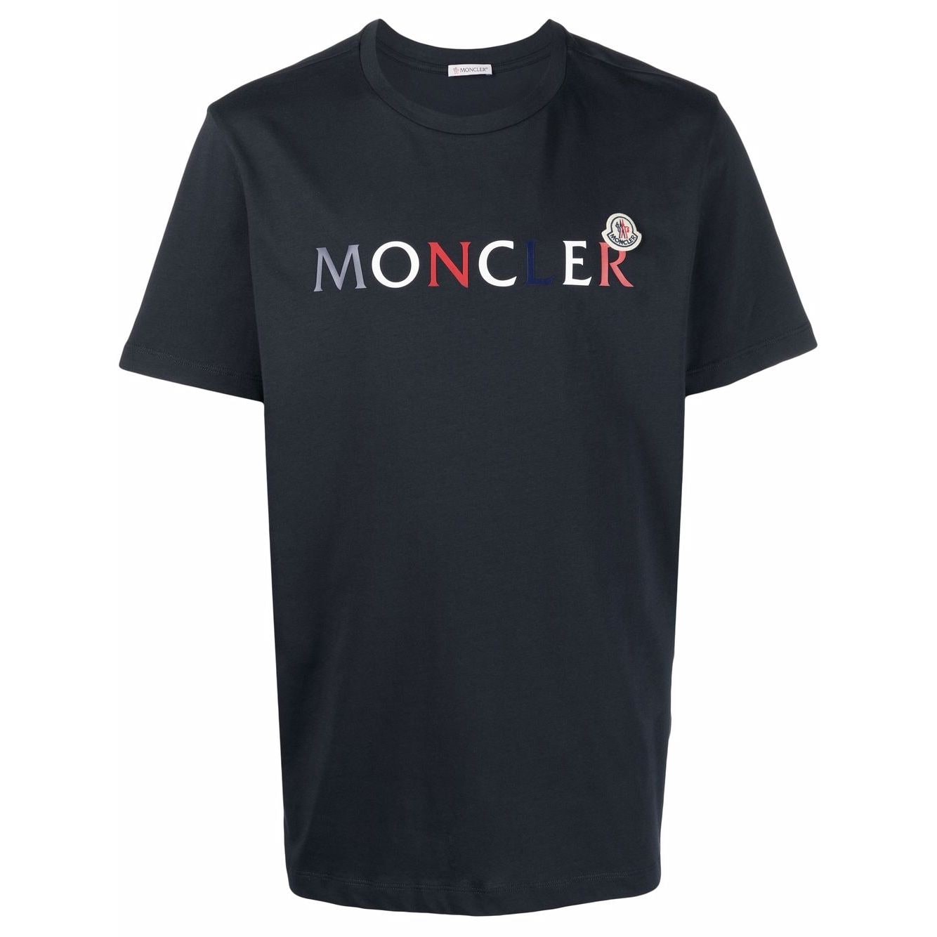 美品 モンクレール 23SS ロゴレタリング クルーネック 半袖Tシャツ メンズ 赤 M MONCLER