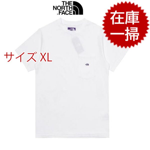 【1枚だけ在庫】THE NORTH FACE クルーネック Tシャツ半袖 男女兼用 ホワイト