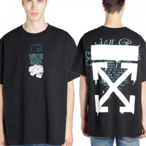 【1枚だけ在庫】Off-White 20SS DRIPPING ARROWS S/S OVER TEE オフホワイト Tシャツ Black