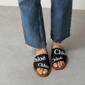 Chloe-WOODY-フラットミュール 