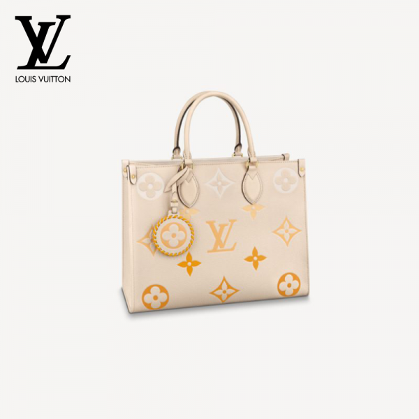 LOUIS VUITTON ONTHEGO 人気バッグ オンザゴー MM クレーム サフラン M45717
