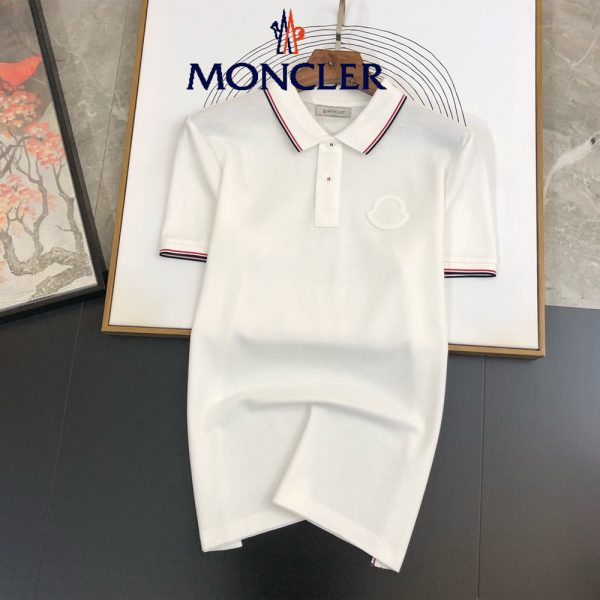 MONCLER モンクレール LOGO DETAIL POLO T-SHIRT ポロシャツ ブラック ホワイト