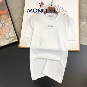 MONCLER モンクレール コットン Tシャツ クルーネック 半袖 胸 ロゴ ホワイト