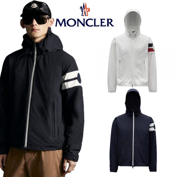 MONCLER モンクレール フード付ジャケット ブラック ブルー ホワイト