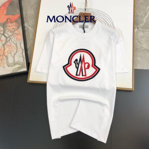 Moncler モンクレール クラシックな刺繡ロゴ半袖 半袖 メンス Tシャツ 春夏22 ホワイト ブラック