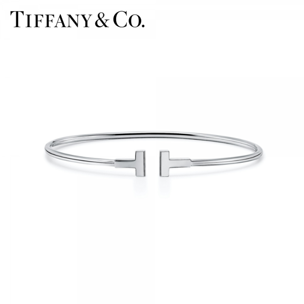 Tiffany ティファニー T ナロー ワイヤー ブレスレット 18K ホワイトゴールド 33430175