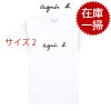 【1枚だけ在庫】agnes b Tシャツ アニエスベー 半袖Tシャツ レディース ホワイト