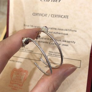 CARTIER カルティエ ジュスト アン クル イヤリング ホワイトゴールド N8515008