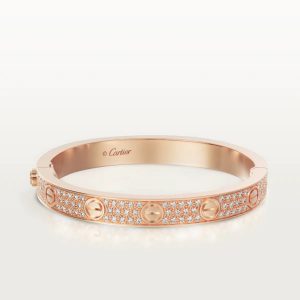 CARTIER カルティエ LOVE ブレスレット パヴェダイヤモンド ピンクゴールド N6036917