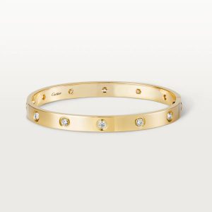 CARTIER カルティエ LOVE ブレスレット ダイヤモンド10個 イエローゴールド B6040517