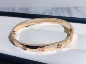 CARTIER カルティエ LOVE ブレスレット ダイヤモンド4個 ピンクゴールド B6036017