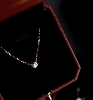 CARTIER カルティエ DIAMANTS LÉGERS NECKLACE SM ディアマン レジェ ネックレス ピンクゴールド B7215700