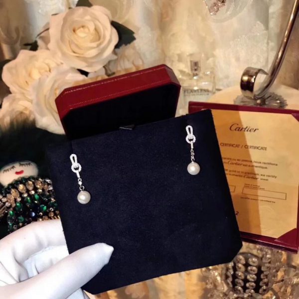 CARTIER カルティエ AGRAFE EARRINGS アグラフ イヤリング ホワイトゴールド N8049500